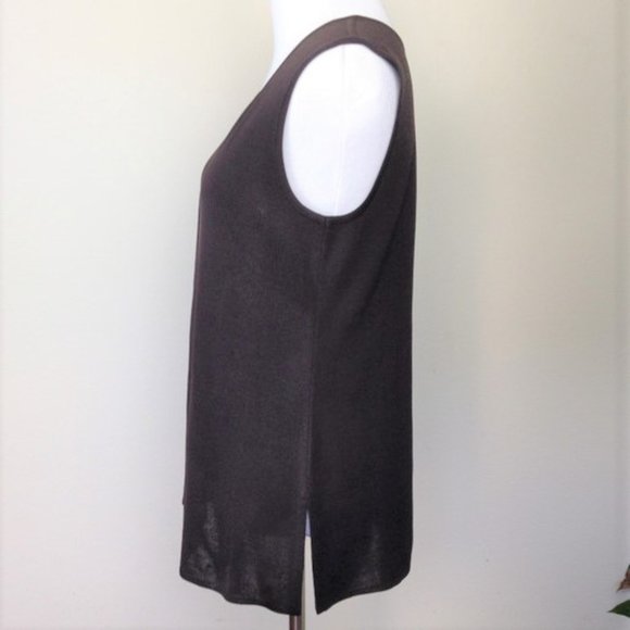 NWT Misook Chocolate Brown Tank Top xs - Picture 3 of 6